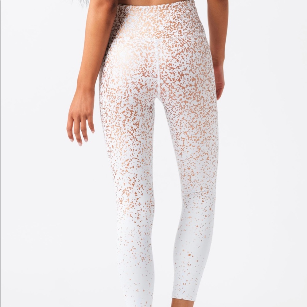 Zyia Light n Tight gold/white leggings limited inv